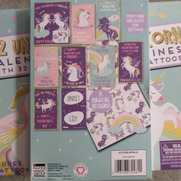 NIB 🦄 32 Unicorn Valentine's - Picture 3 of 9